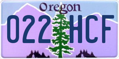 OR license plate 022HCF