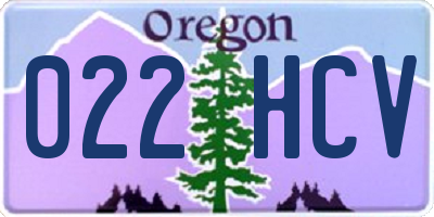 OR license plate 022HCV