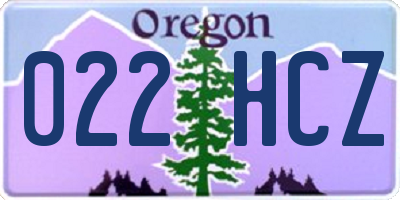 OR license plate 022HCZ