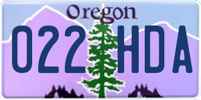 OR license plate 022HDA