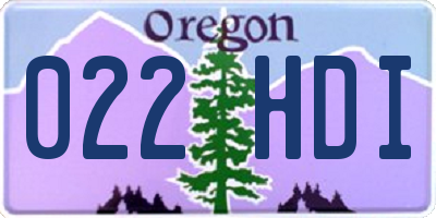 OR license plate 022HDI