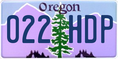 OR license plate 022HDP