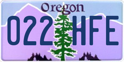 OR license plate 022HFE