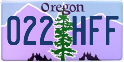OR license plate 022HFF