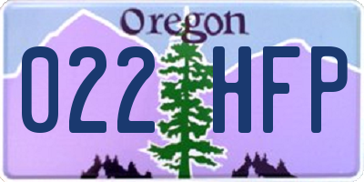 OR license plate 022HFP