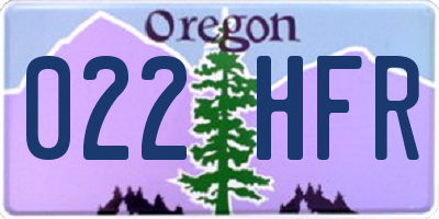 OR license plate 022HFR