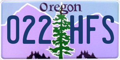 OR license plate 022HFS