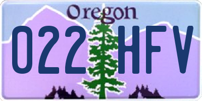 OR license plate 022HFV