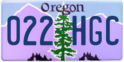 OR license plate 022HGC