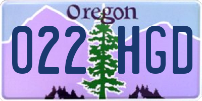 OR license plate 022HGD