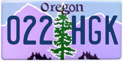 OR license plate 022HGK