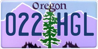 OR license plate 022HGL