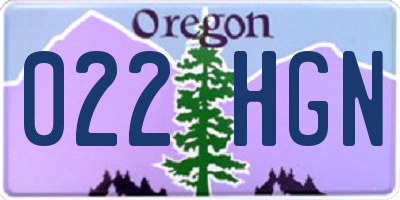 OR license plate 022HGN