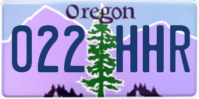 OR license plate 022HHR