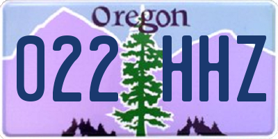 OR license plate 022HHZ