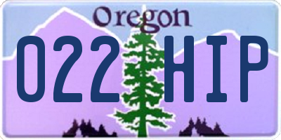 OR license plate 022HIP