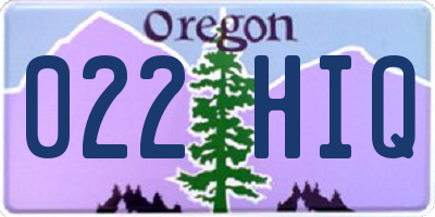 OR license plate 022HIQ
