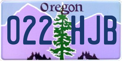 OR license plate 022HJB