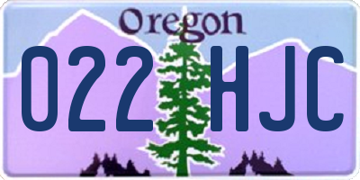 OR license plate 022HJC