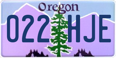 OR license plate 022HJE