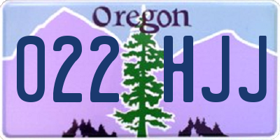 OR license plate 022HJJ