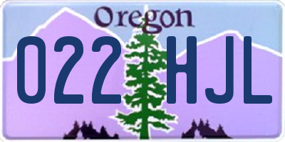OR license plate 022HJL