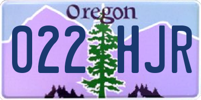OR license plate 022HJR