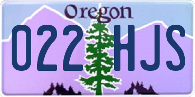 OR license plate 022HJS