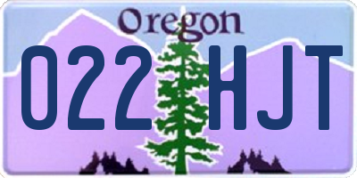 OR license plate 022HJT