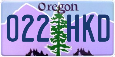 OR license plate 022HKD