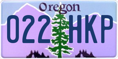 OR license plate 022HKP