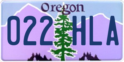 OR license plate 022HLA