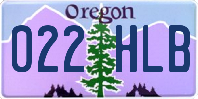 OR license plate 022HLB