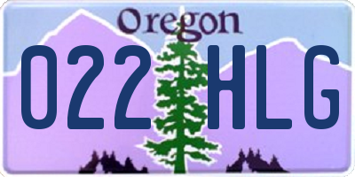 OR license plate 022HLG