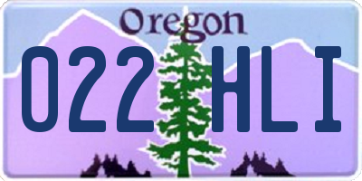 OR license plate 022HLI
