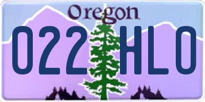 OR license plate 022HLO