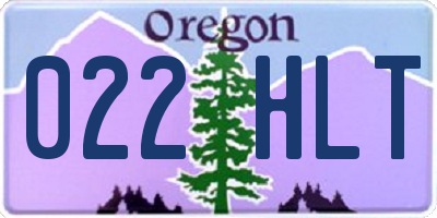OR license plate 022HLT