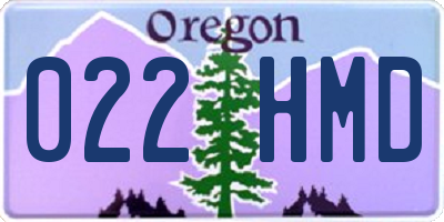 OR license plate 022HMD