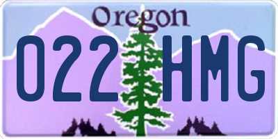 OR license plate 022HMG