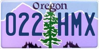 OR license plate 022HMX