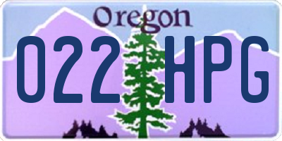 OR license plate 022HPG