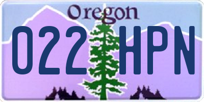 OR license plate 022HPN