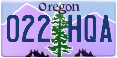 OR license plate 022HQA