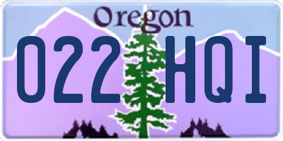 OR license plate 022HQI