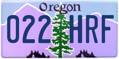OR license plate 022HRF