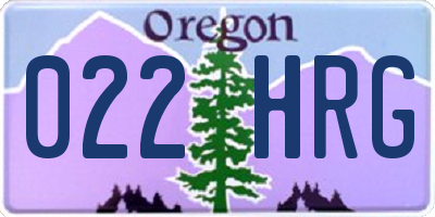 OR license plate 022HRG