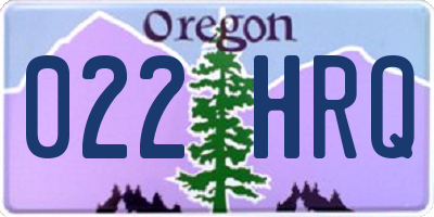 OR license plate 022HRQ