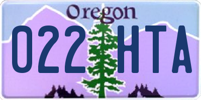 OR license plate 022HTA