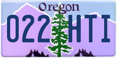 OR license plate 022HTI