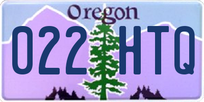OR license plate 022HTQ